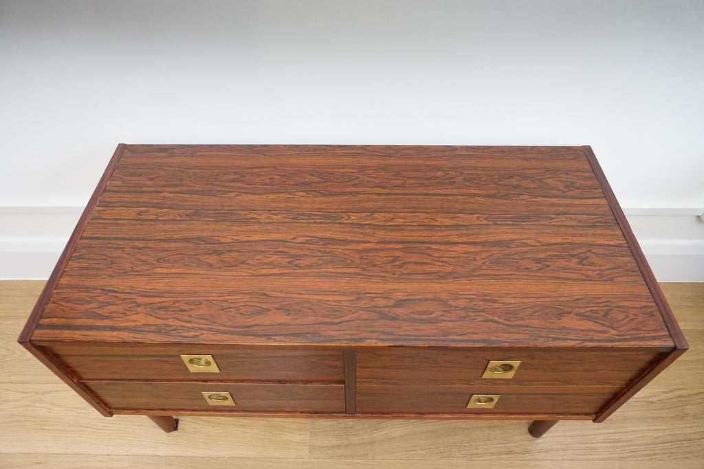 Rosewood laminate set of drawers by AEJM Mobler, Denmark (1970s)