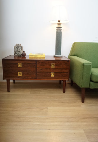 Rosewood laminate set of drawers by AEJM Mobler, Denmark (1970s)