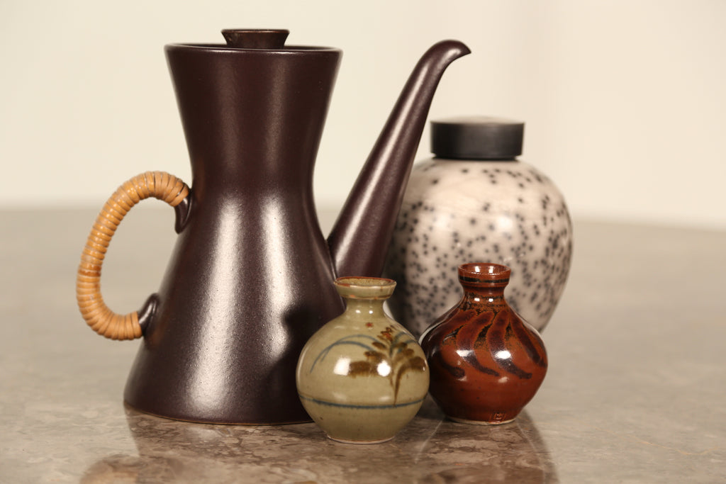 David Leech lowerdown pottery bud vases (only red left)