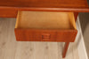 1960s teak kneehole desk with intregrated shelf
