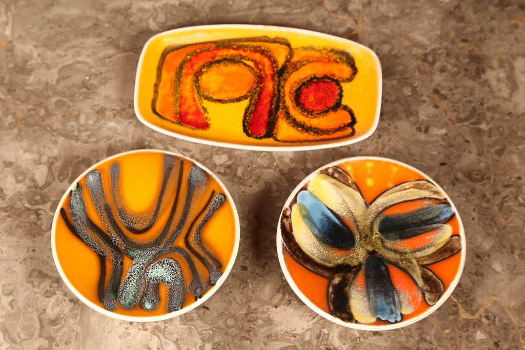 2 Poole pottery pin dishes (1960s) UK