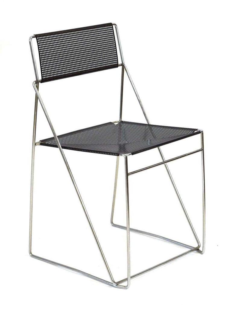 X-line stacking chair by Niels Jorgen Haugesen for Hybodan (1970s) Italy