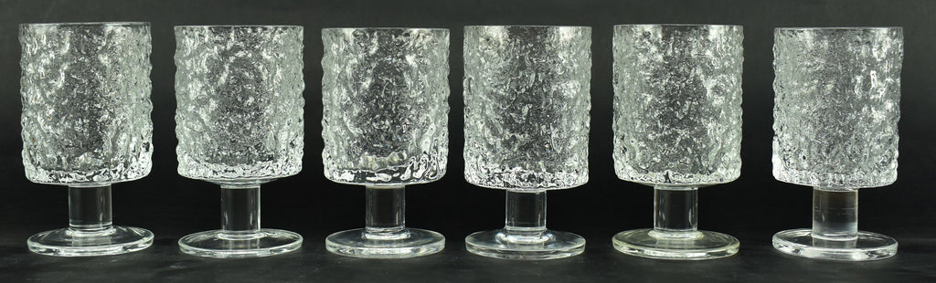 Decanter and six glasses by Geoffrey Baxter for Whitefriars Glass (UK) 1960S