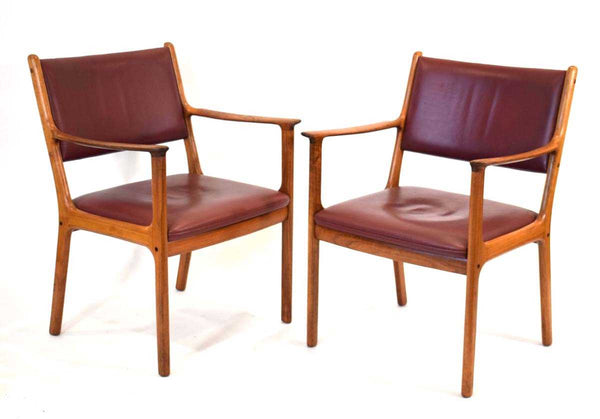 4 Ole Wanscher teak PJ412 armchairs (1960) Denmark