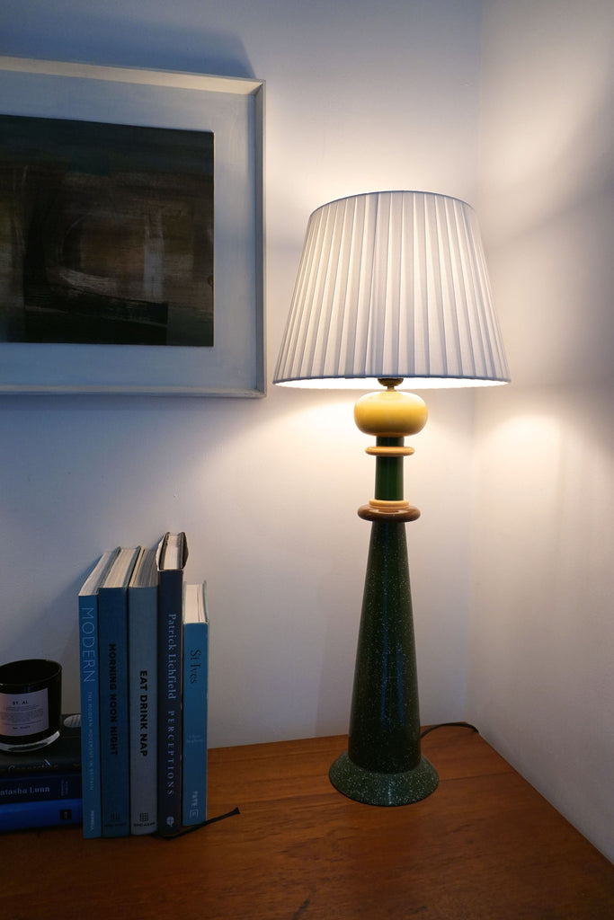 Large Green Memphis Group style table lamp (1980s)