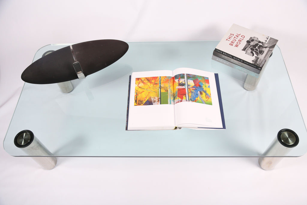 'Marcuso' table in glass and Chrome by Marco Zanuso for Zanotta (C1965)